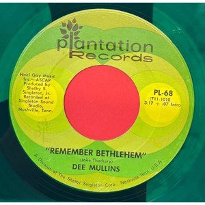 Dee Mullins Remember Bethlehem / California Promised Land 45 Country Green Vinyl
